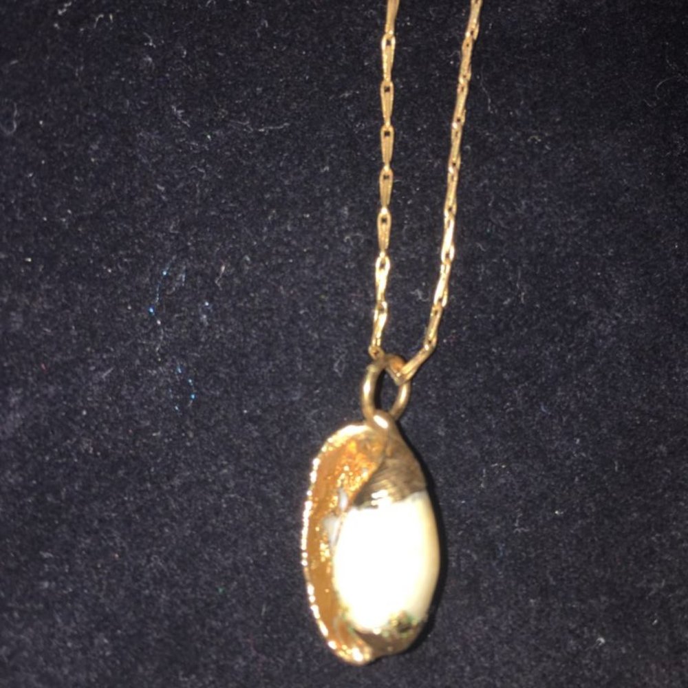 Gold plated shell necklace